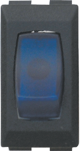 Diamond Group DG136PB 12V Illuminated Rocker Switch Black with Blue Lens 3-Pack