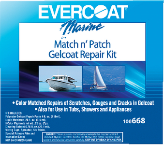 Evercoat 100668 Match n' Patch Gelcoat Repair Kit
