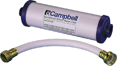 Campbell Hausfeld RVDH-34 Disposable RV Pre-Tank Water Filter with 12" Hose