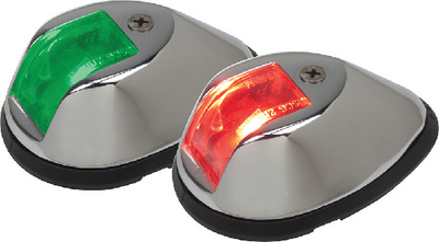 Perko 0274M00DP1 LED Vertical Mount Side Navigation Lights Chrome 2-Pack
