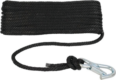 Attwood Marine 11742-7 3/8" x 50' Solid Braid Polypropylene Rope Black