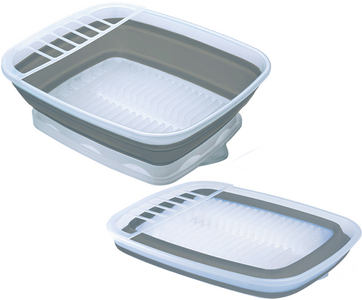 Progressive Int'L CDD-100 Large Collapsible Dish Rack with Drain Board 16" x 19"