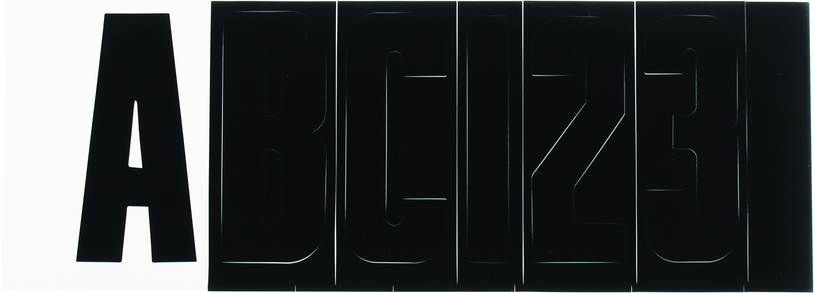 SeaSense 50073820 3-Inch Boat Registration Number Letter Kit Black