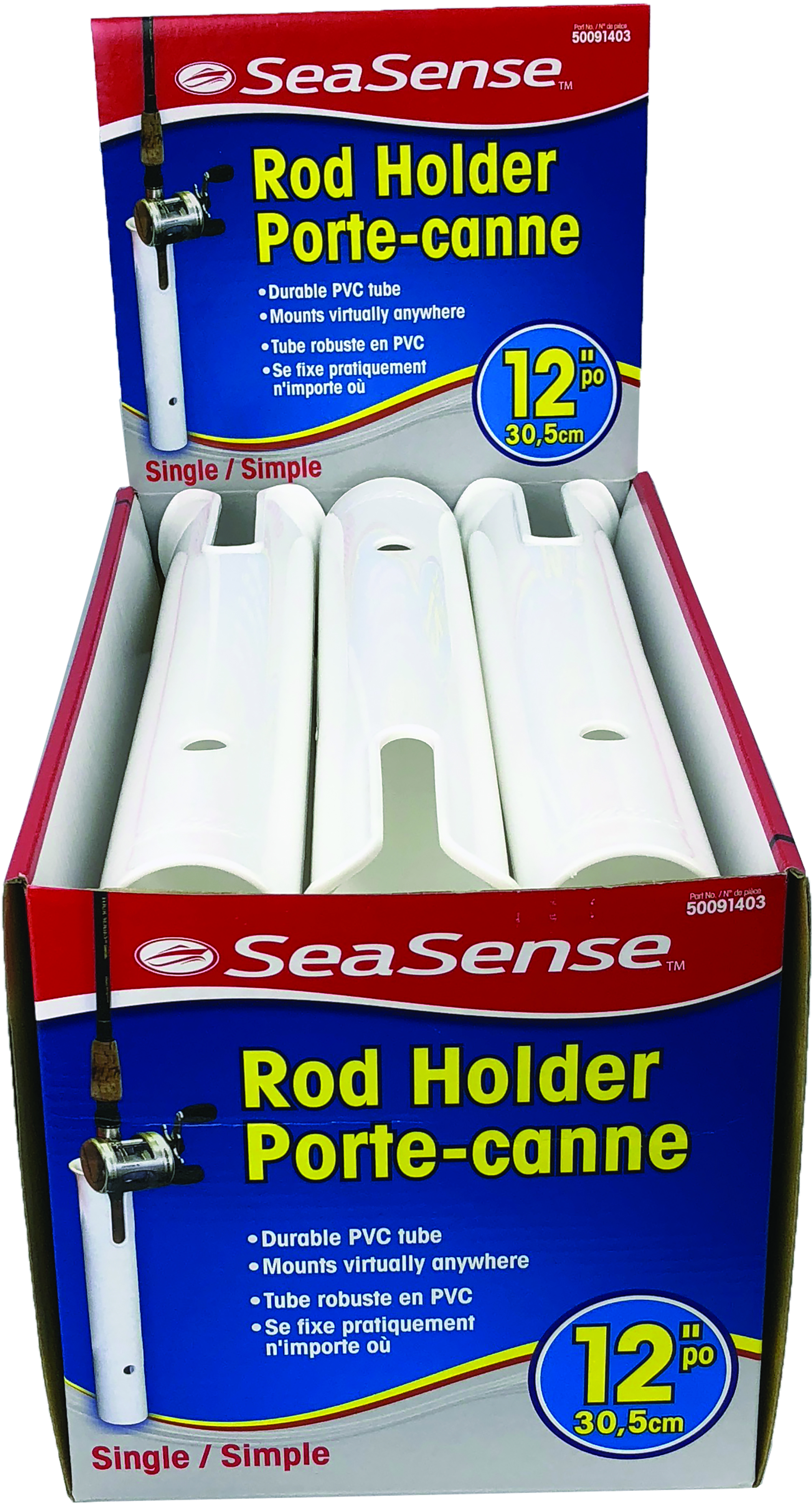 SeaSense 50091403 Single Tube Rod Holder PDQ 9-Piece Display Pack