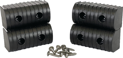 Caliber Products 23051BK Bunk Wrap 2x4 End Caps Black 4-Pack