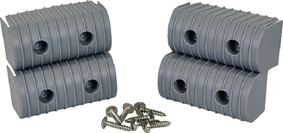 Caliber Products 23053 Bunk Wrap 2x6 End Cap Gray 4-Pack