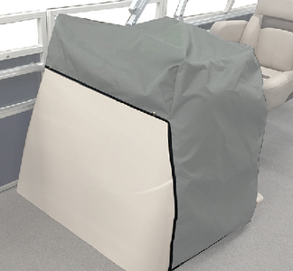 Carver Covers 61063F-10 Medium Pontoon Console Cover - Fog Gray