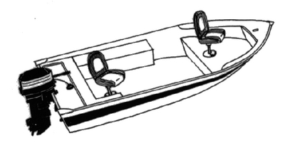 Carver Covers 70124F-10 Poly-Flex II Boat Cover for 14.5' V-Hull Fishing Boats