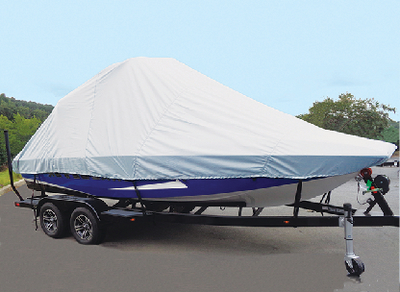 Carver Covers 81122S-11 Sun-DURA Tournament Ski Boat Cover 22.5' with Tower Grey