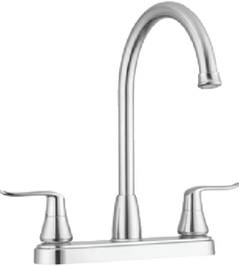 Dura Faucet DF-PK330HLH-SN J-Spout RV Kitchen Faucet Satin Nickel