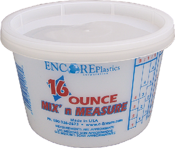 Encore 1000875 Mix N Measure Squat 1 Pint Paint Mixing Container