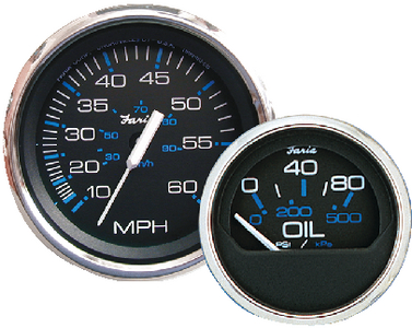Faria Instruments F33742 Chesapeake SS Black 4" Tachometer Gauge 4000 RPM Diesel