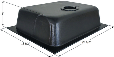 Icon Pistons 00437 Bottom Drain Holding Tank with Toilet Flange HT630BSBD