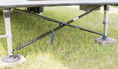 MOR/ryde SP54180 X-Brace Stabilizer for Electric 5th Wheel Levelers
