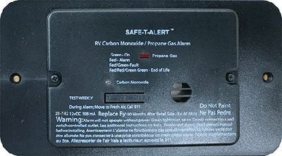 MTI Industries 25742BLTR Dual Propane/Carbon Monoxide Alarm with Black Trim Ring