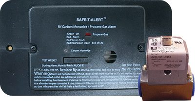 MTI Industries 25742RBLTRKIT Safe-T-Alert Dual CO/LP Alarm with Solenoid Valve and Trim Ring Black