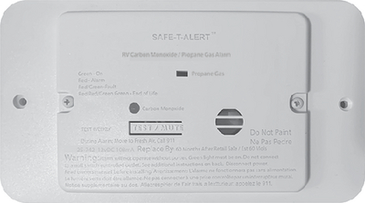MTI Industries 25742WTTR Dual LP/CO Alarm White with Trim Ring 25 Series