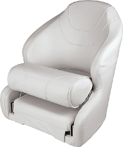 Wise Seating 3315784 Baja Series Bucket Seat with Flip-Up Bolster, Bright White