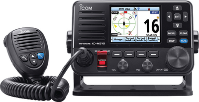 Icom M510PLUS21USA Class D DSC VHF Marine Radio with AIS and Built-in GPS