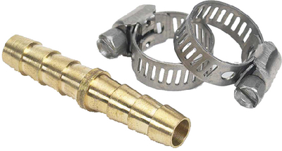 Moeller 033213-10-1 3/8" Brass Hose Mender with Stainless Steel Clamps