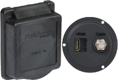 ParkPower by Marinco TVHDMI6574BLK TV and HDMI Combination Inlet - Black