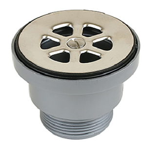 Scandvik 10352 Cockpit Shower Drain 2-1/16" Hole 1-1/2" Threaded Outlet