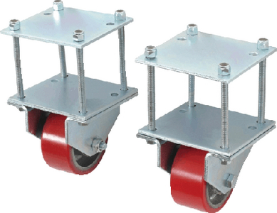 Ultra-Fab 48-979015 Rigid Skid Wheel 4 Inch Drop Forged Trailer Caster