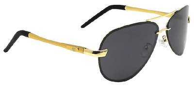 Yachter's Choice Products 45001 Havasu Gold Aviator Sunglasses with Black Lens