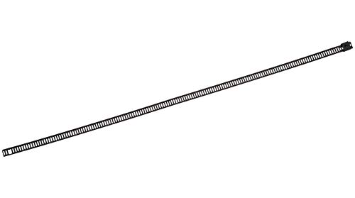 Helix Racing Products 304-0516 Ladder Style Stainless Steel Cable Ties 14 Inch Black 8-Pack