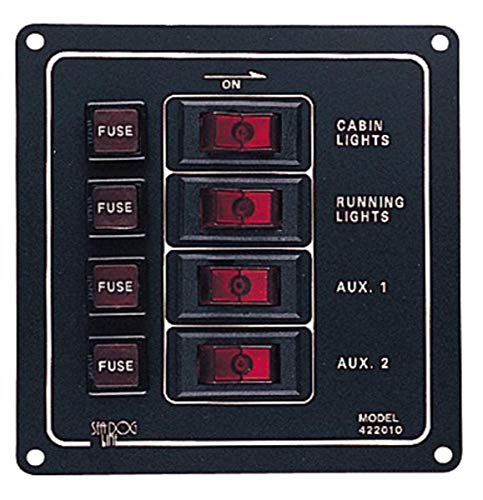 Sea-Dog Line 422010-1 4-Switch Illuminated Vertical Panel 12V DC