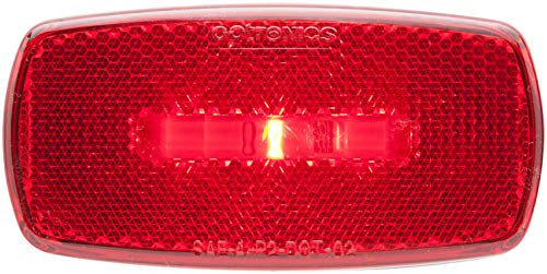 Optronics MCL0032RBB LED Marker Light Oval Red Lens Black Base