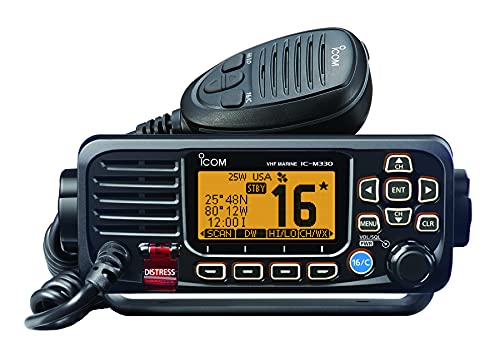 Icom M330 BLACK Ultra Compact VHF Marine Fixed Mount Radio