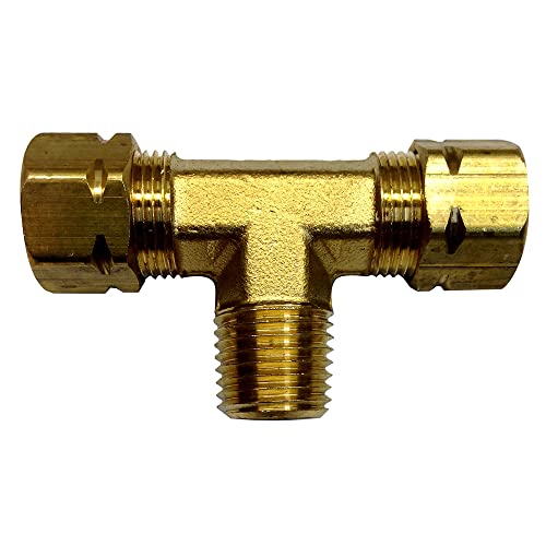 Uflex T-FITTING 1/4 NPT to 3/8 Compression T-Fitting for Hydraulic Helm