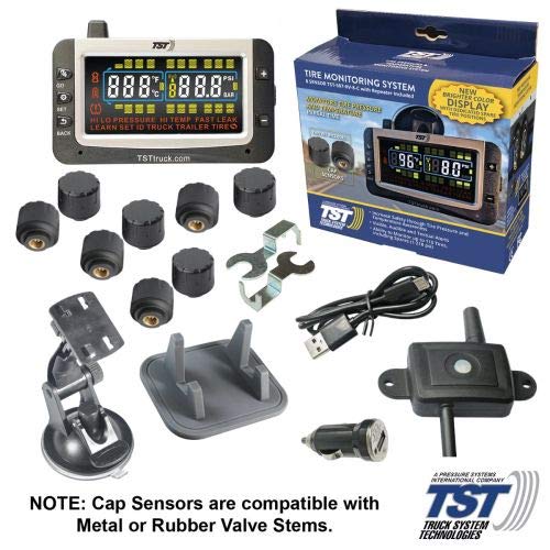 Truck System Technologies TST507RV8C 507 TPMS with 8 Cap Sensors and Color Display