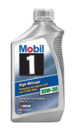 Mobil 103535 Mobil 1 High Mileage 10W-30 Full Synthetic Motor Oil - 1 Quart