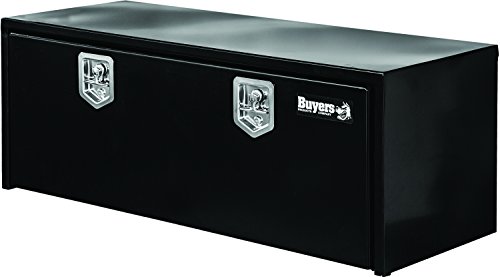 Buyers 1702315 60in x 18in x 18in Black Steel Underbody Truck Toolbox with T-Handle Latch