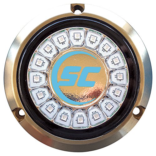 Shadow-Caster SCR-16-BB-BZ-10 16 LED Underwater Light Bimini Blue Bronze
