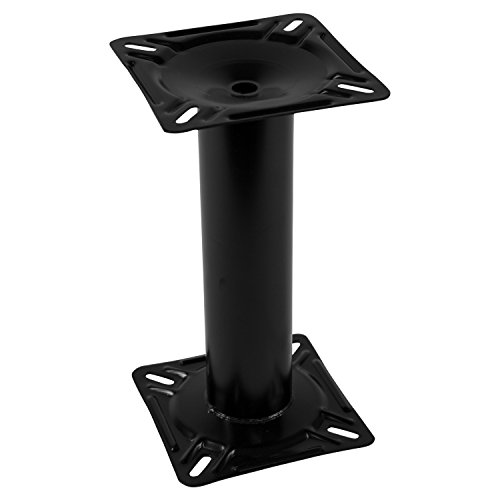 Wise Seating 8WD1250 13-Inch Fixed Boat Seat Pedestal - Black Powder-Coated Steel