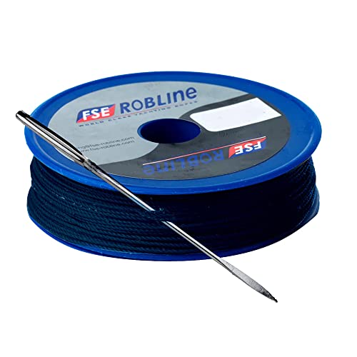 Robline TY-KITBLU Waxed Whipping Twine Kit 0.8mm x 80m Dark Navy Blue with Needle