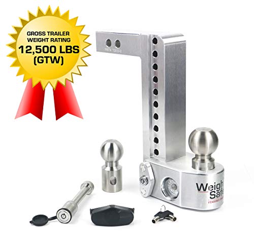 Picture of Weigh Safe WS10-2-KA Adjustable Ball Mount Drop Hitch Receiver with Built-In Scale - 10 2