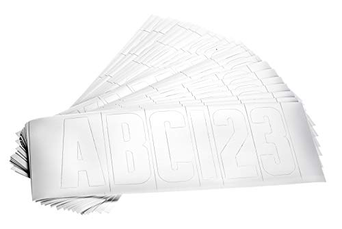 Attwood Marine 141417 Letter & Number Kit 3-Inch White Vinyl