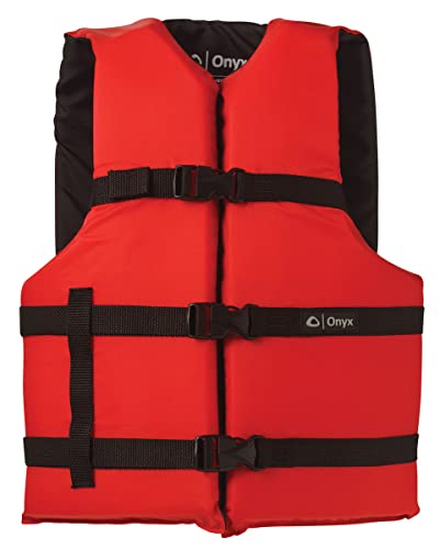 Onyx Outdoors 103000-100-002-12 Youth General Purpose Life Jacket Red 50-90 lbs