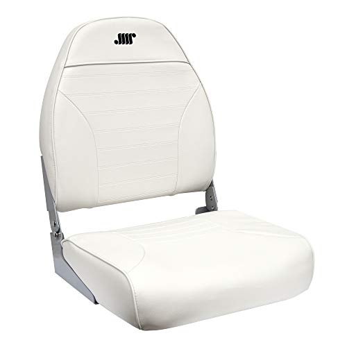 Wise Seating 8WD588PLS-710 High Back Fishing Boat Seat White