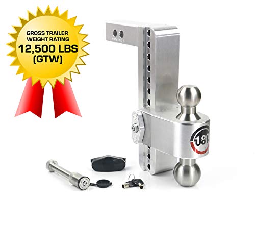 Picture of Weigh Safe LTB10-2-KA Adjustable Ball Mount Drop Hitch Receiver GTW - 10 2 12 500