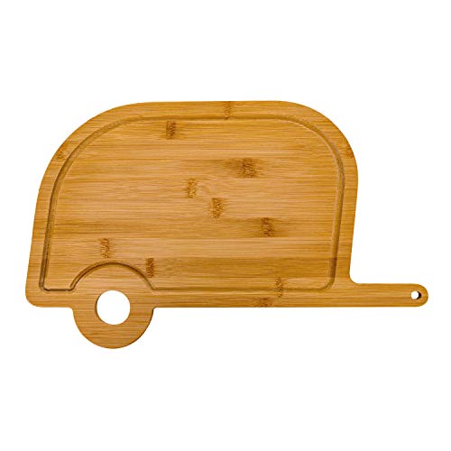 Camco 53089 RV Shaped Bamboo Cutting Board Life Is Better At The Campsite