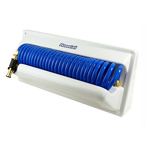 Hose Coil HC25H2 Horizontal Mount Washdown Enclosure with 25' Coiled Hose and 5' Feeder Hose