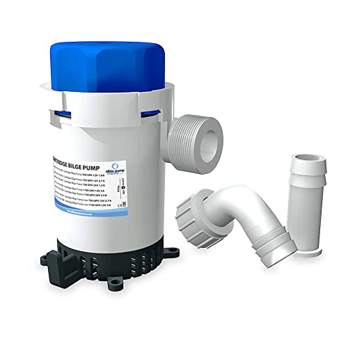 Albin 01-02-002 Cartridge Bilge Pump 500 GPH 12V Marine Submersible