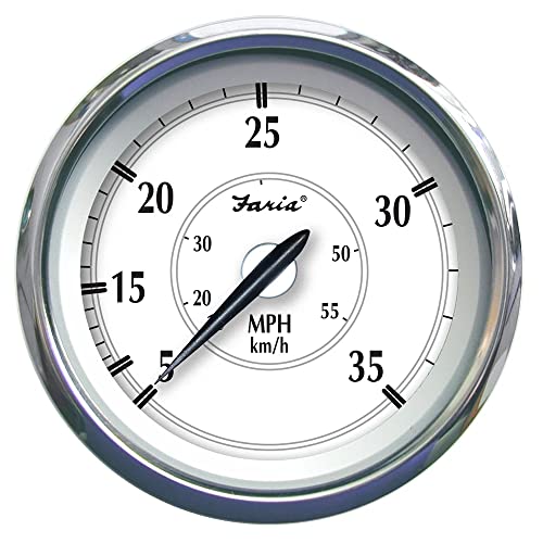 Faria Instruments 45008 Newport Ss 4 Inch Speedometer (35 Mph) Pitot -