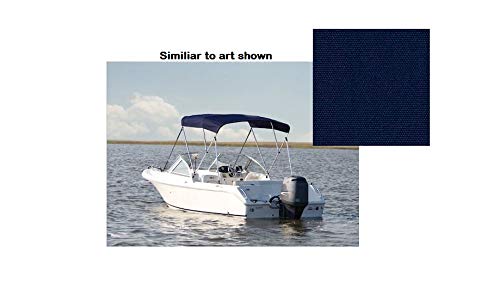 Carver Covers 510A05 Square Tube Bimini Top with Boot 4 Bow Sunbrella Captain Navy 8'L x 48"H x 91-96"W