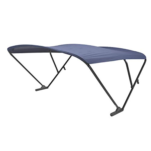 Taylor Made 2020000308 SureShade Power Pontoon Bimini Top Black Anodized Frame Navy Fabric